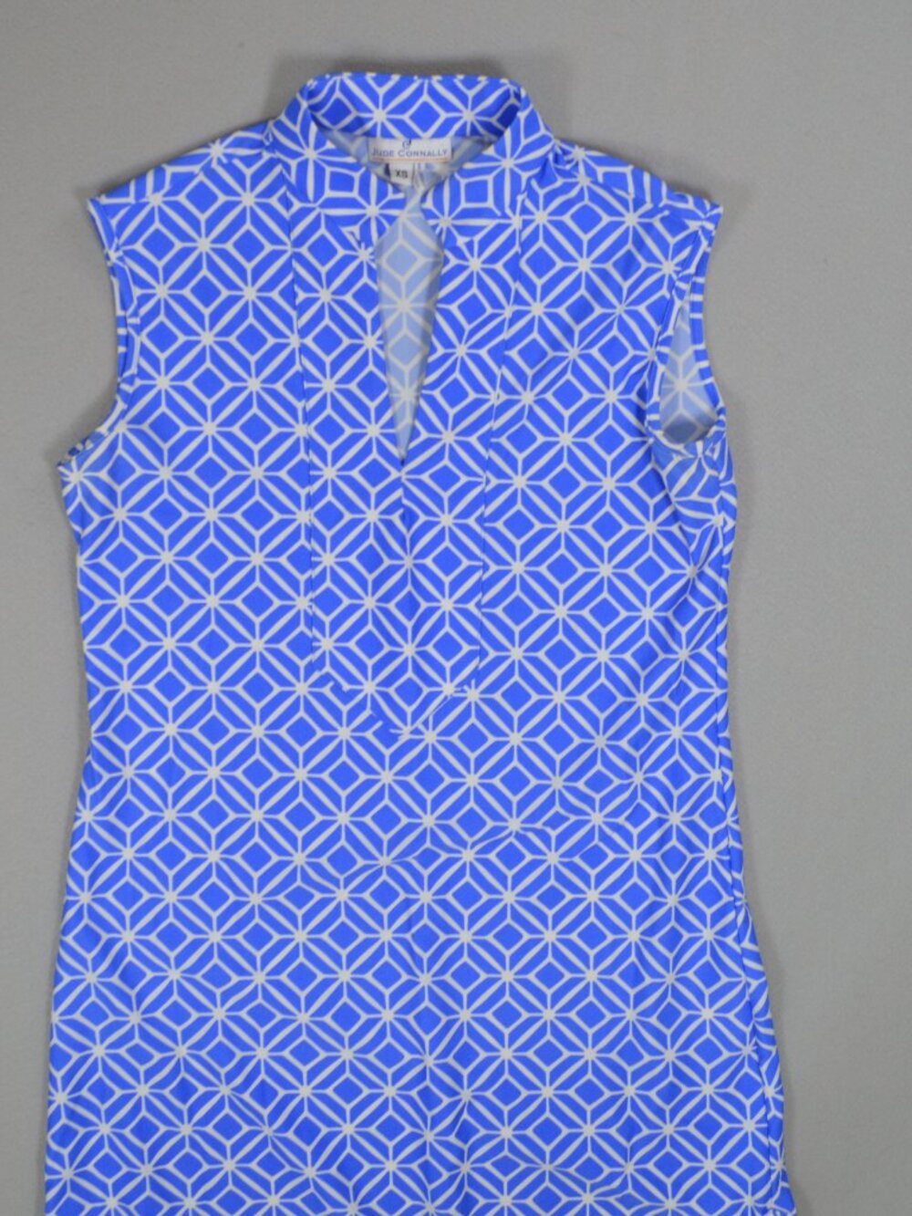 💙 Jude Connally Blue Geometric Shift Dress XS Golf Tennis Pickleball USA - Picture 5 of 11